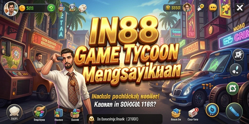 Tangkapan layar utama IN88 menunjukkan gameplay Tycoon yang seru.